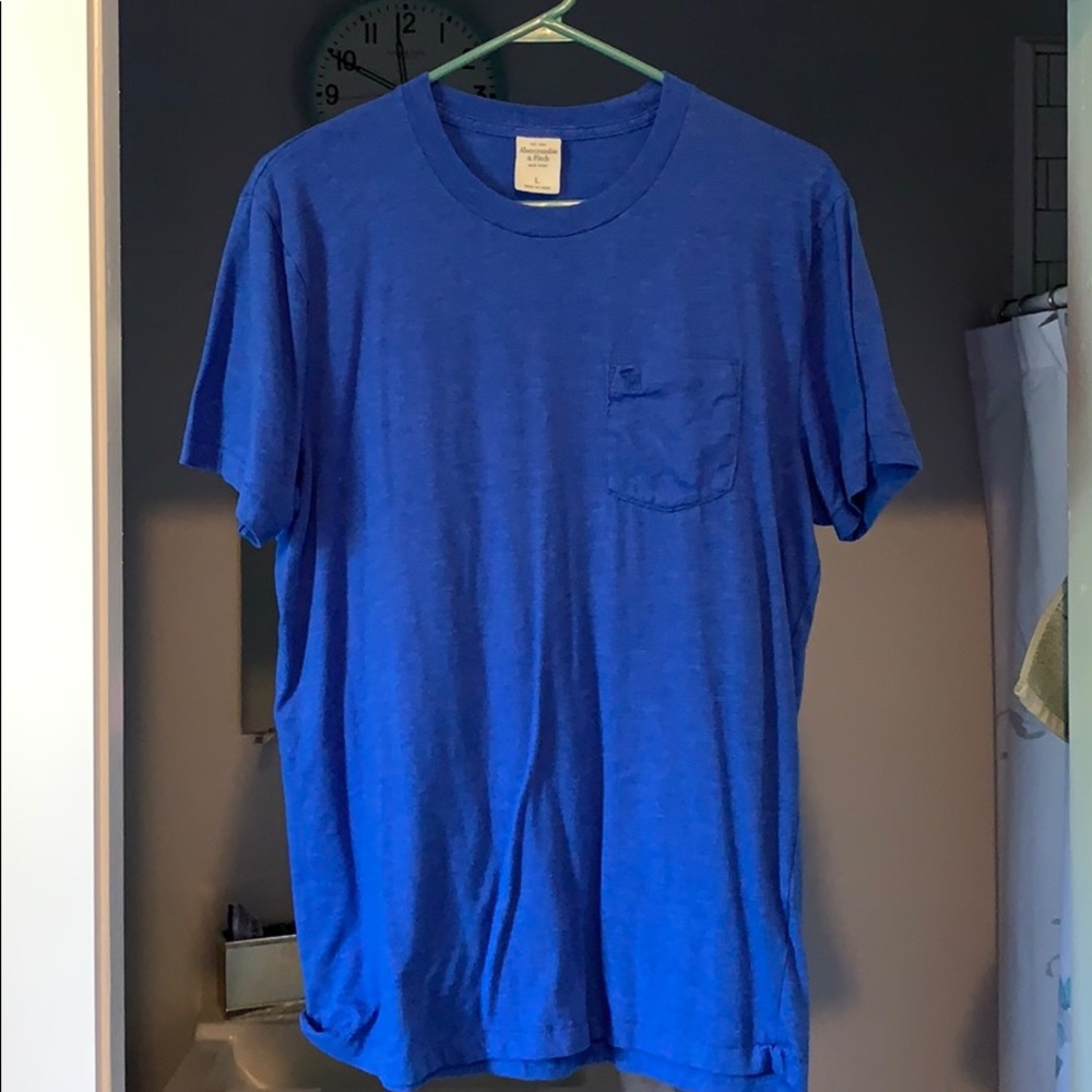 Blue A&F pocket tee